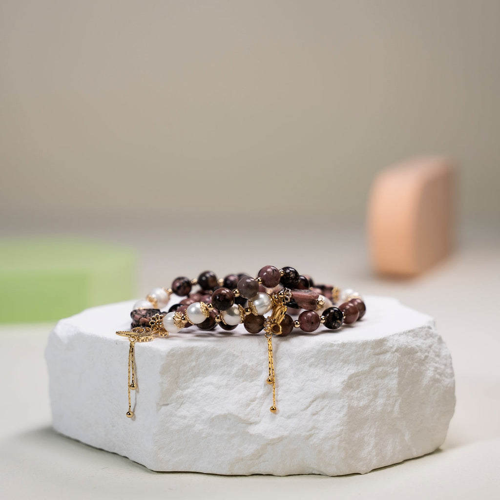 Rhodonite  DIY  bracelet