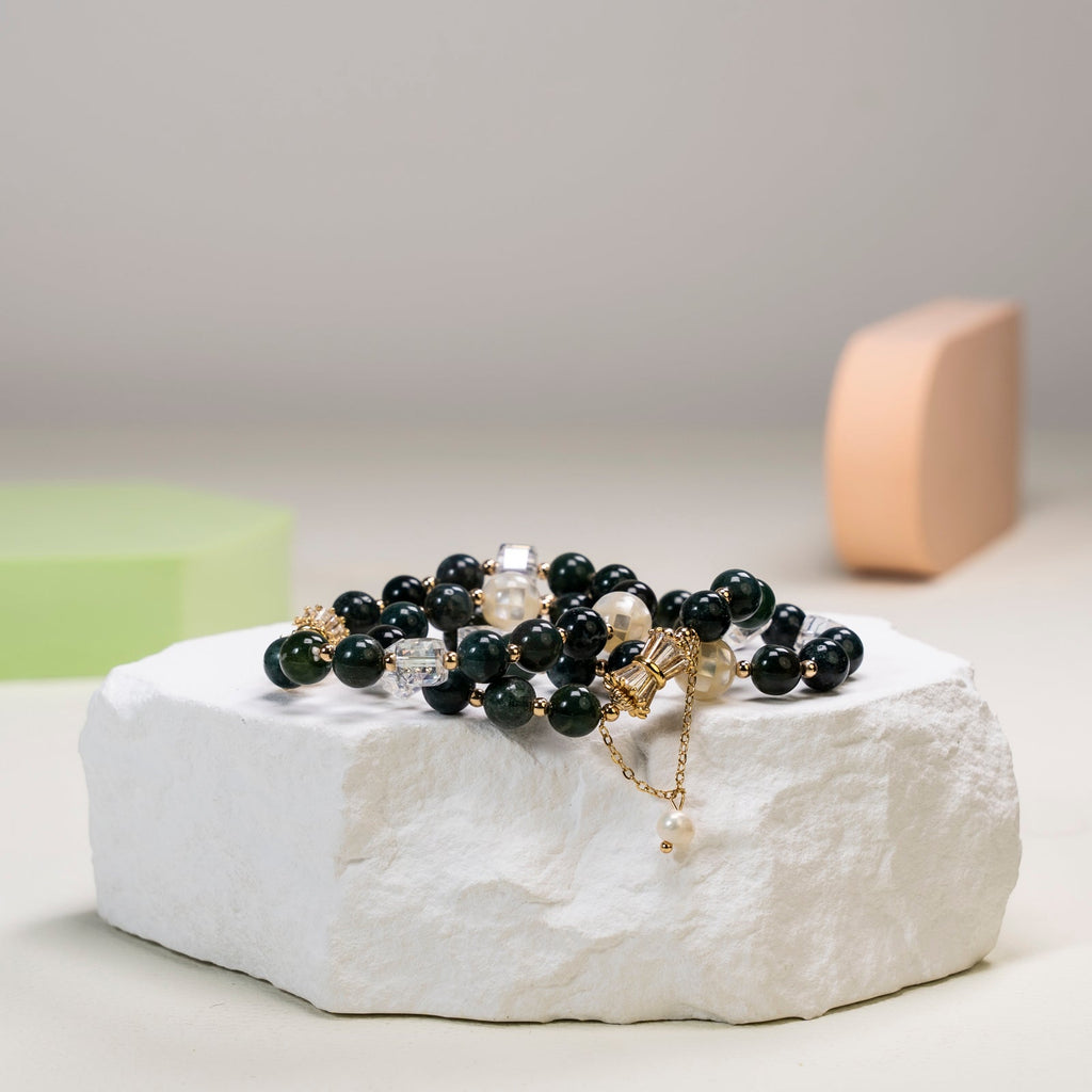 Moss agate DIY bracelet
