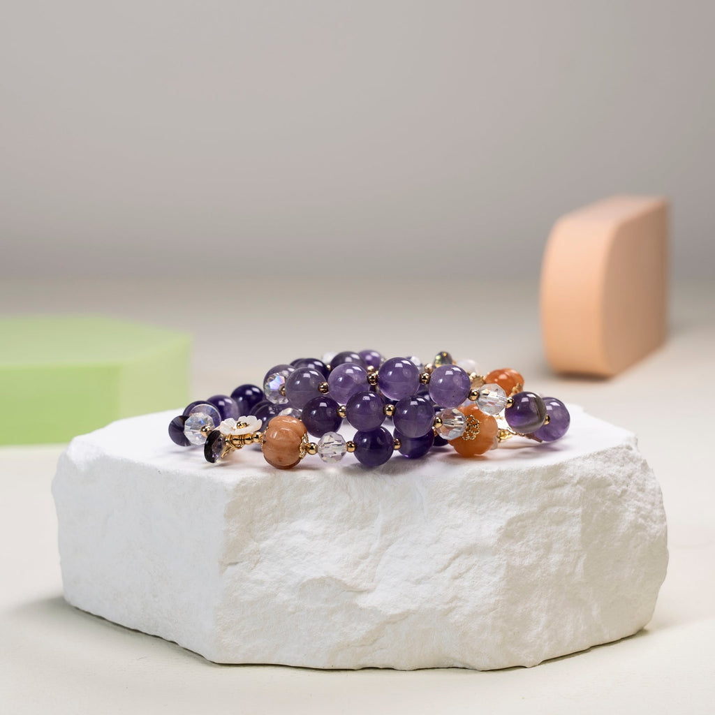 Amethyst Pumkin DIY  bracelet