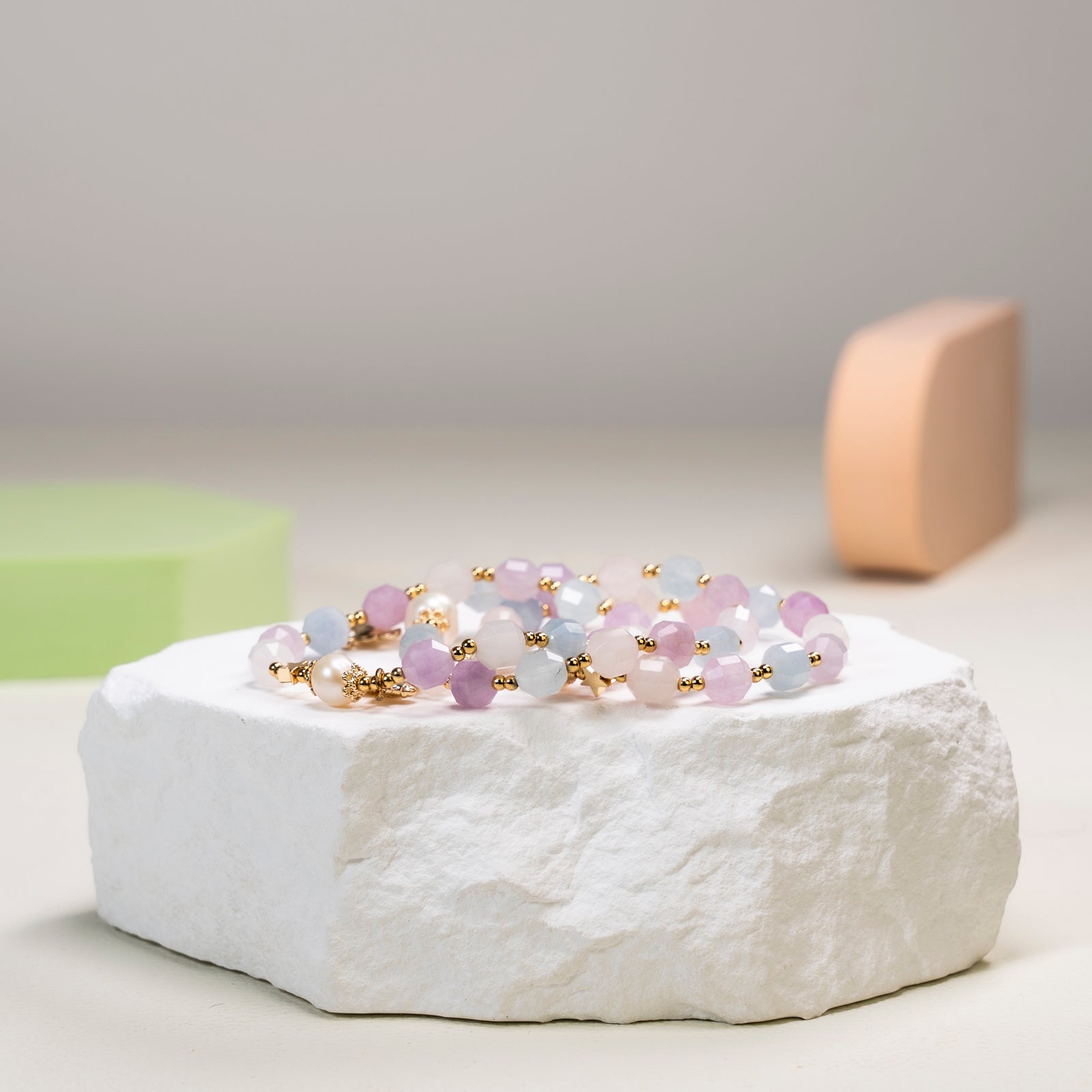 Mixed faceted bead DIY  bracelet