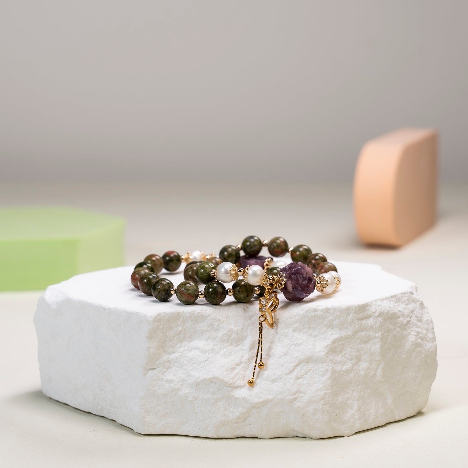 Unakite  DIY   bracelet