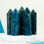 Blue Apatite Tower Points