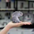 Agate Geode  Elephant Carving