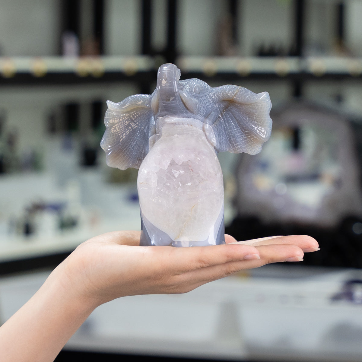 Agate Geode Fly  Elephant Freefrom