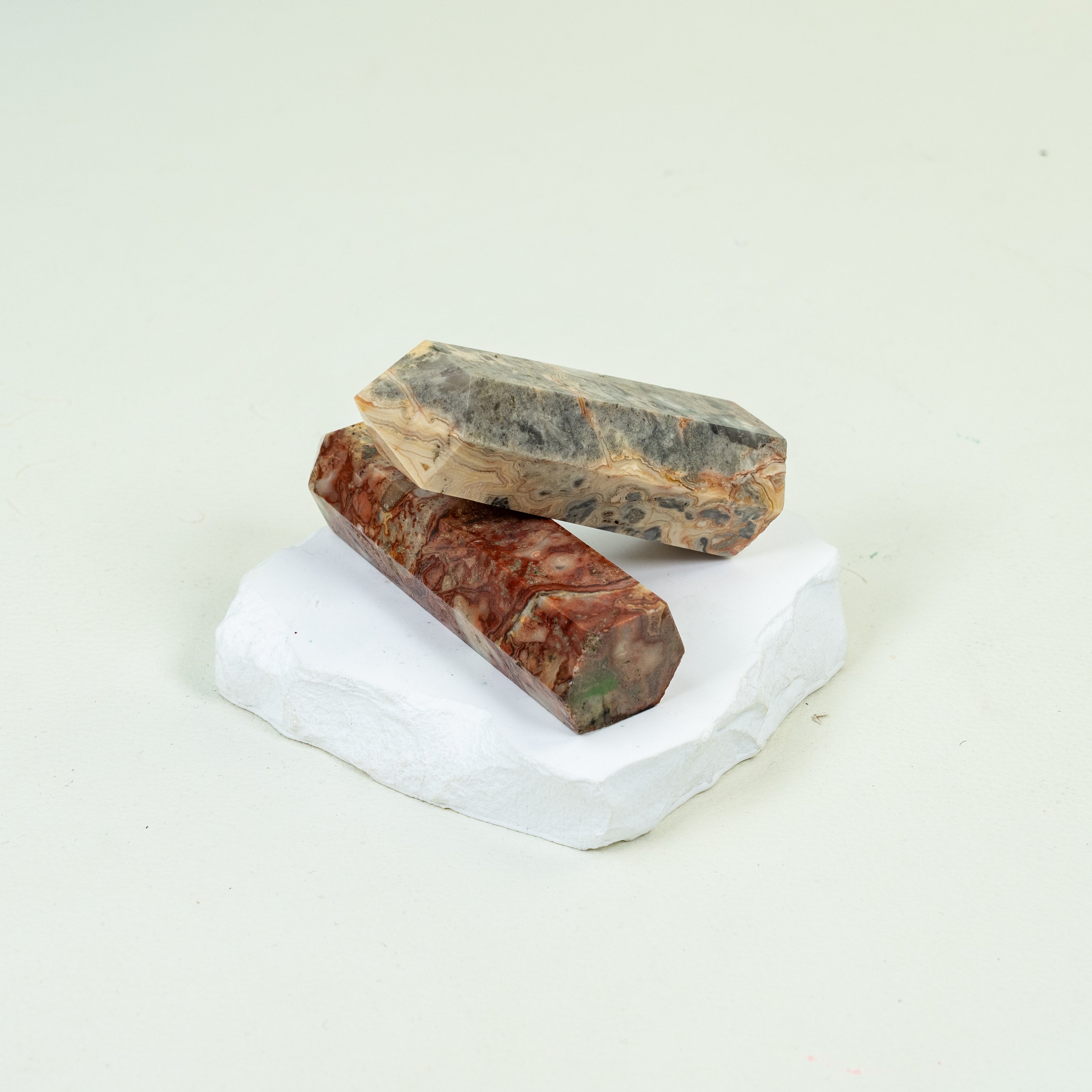 Crazy Lace Agate Tower Point