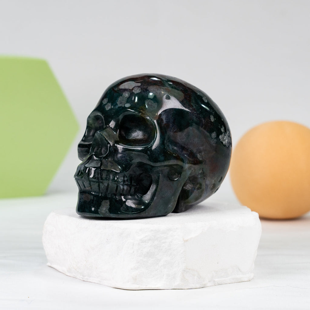 Ocean Jasper£¨OJ£©Skull Carving