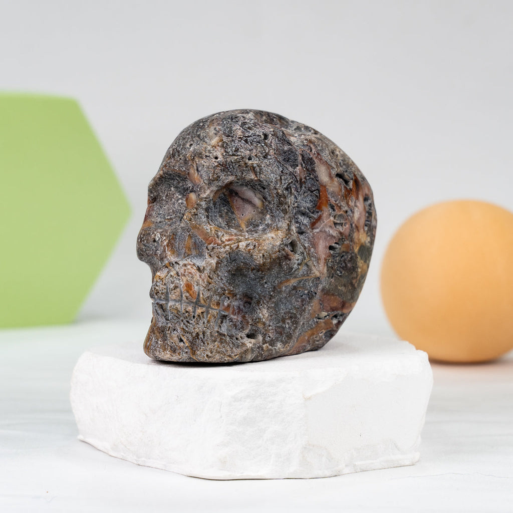 Ocean Jasper£¨OJ£©Skull Carving