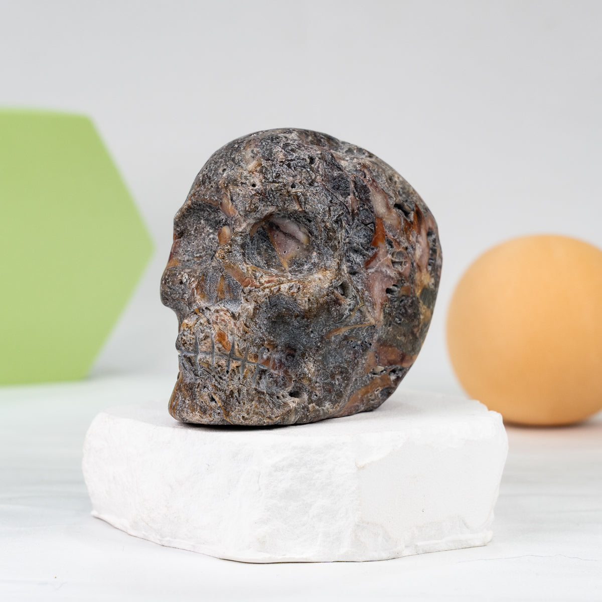 Ocean Jasper£¨OJ£©Skull Carving