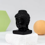 Buddha head  carving (  Black Obsidian)