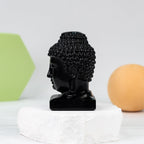 Buddha head  carving (  Black Obsidian)