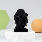 Buddha head  carving (  Black Obsidian)