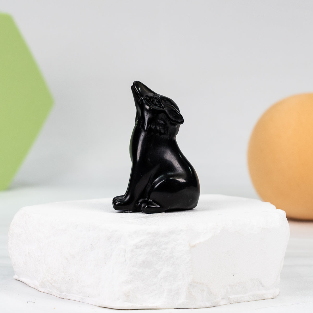 Wolf carving