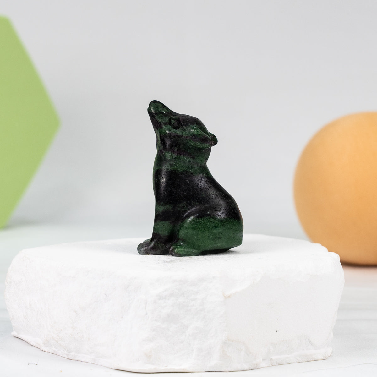 Wolf carving