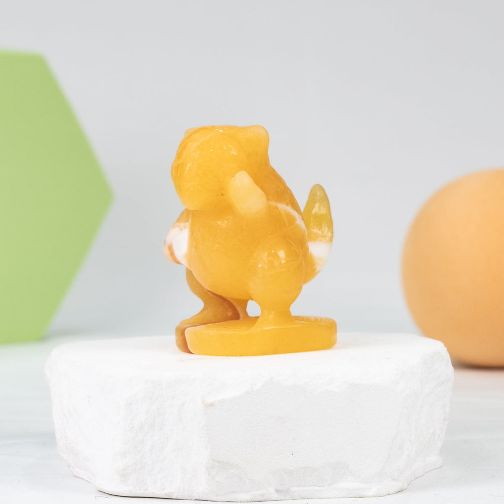 Sandshrew Carving (Orange Calcite)