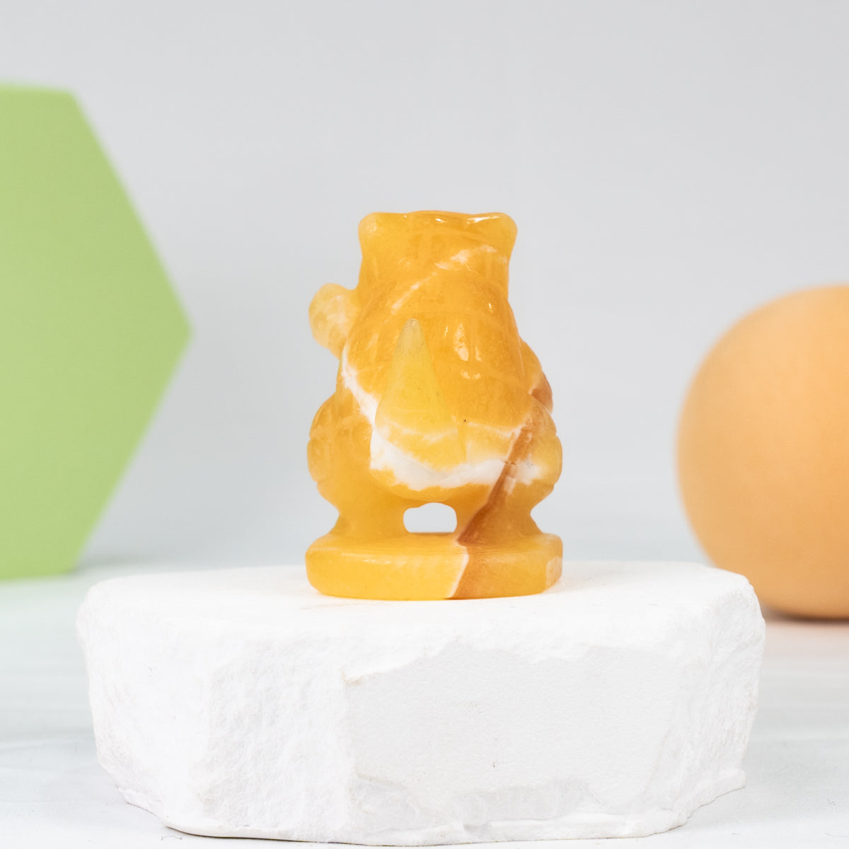 Sandshrew Carving (Orange Calcite)