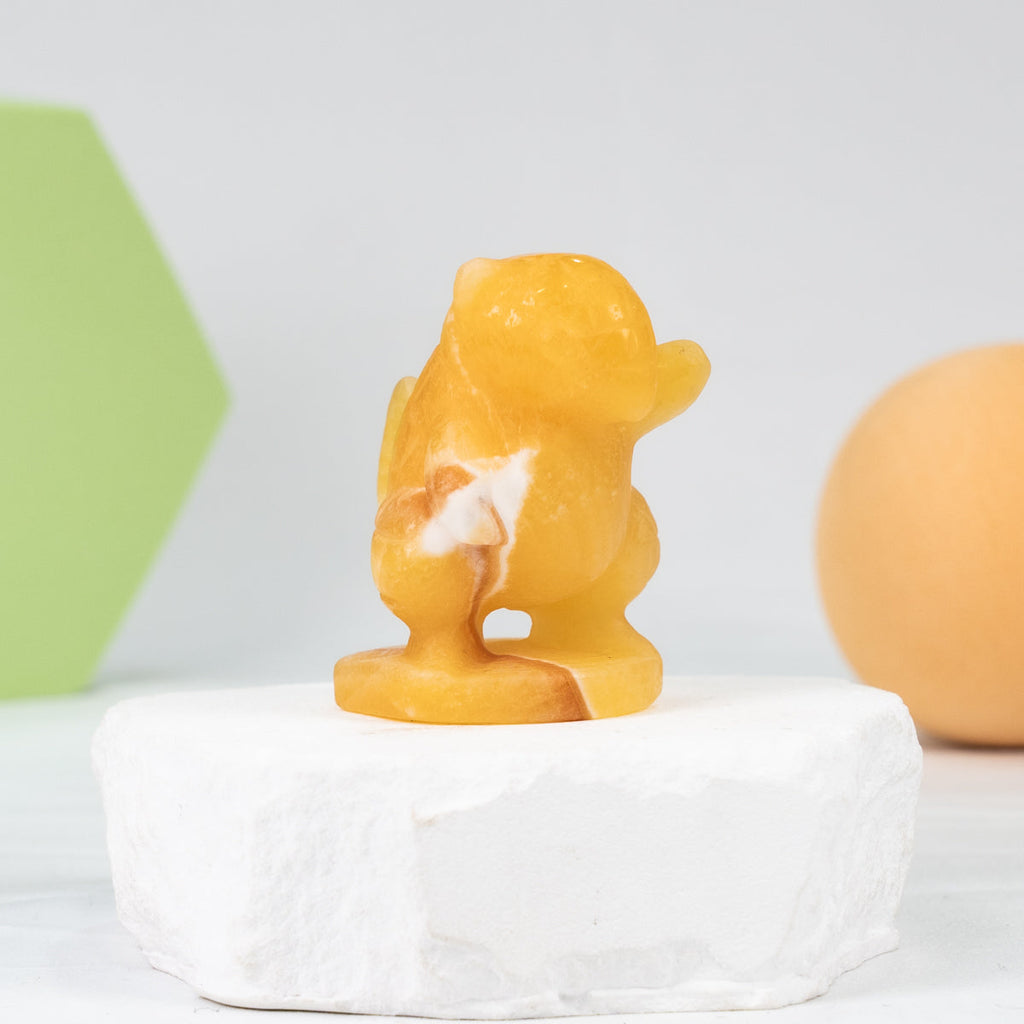 Sandshrew Carving (Orange Calcite)