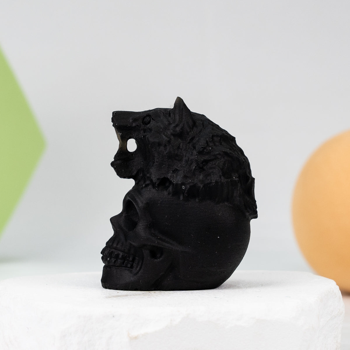 Tiger head skull Carving