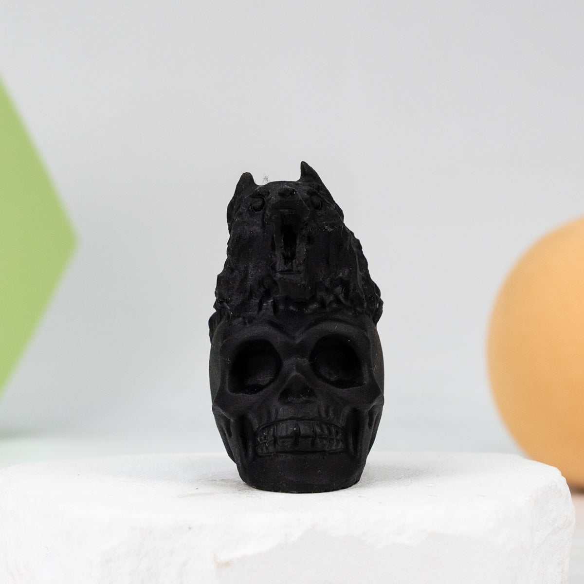 Tiger head skull Carving