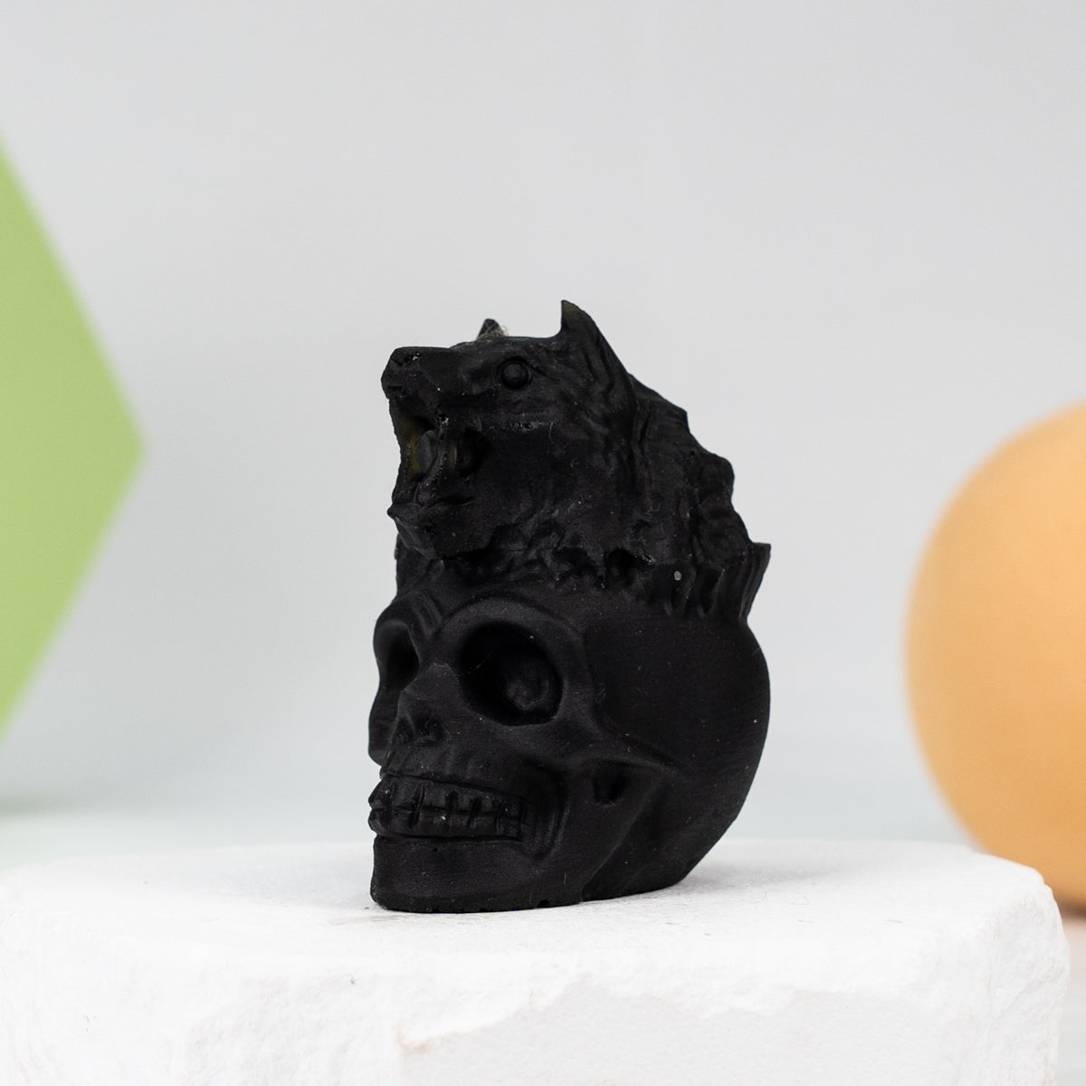 Tiger head skull Carving