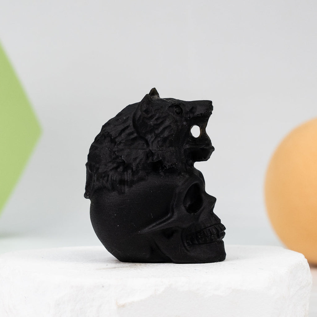 Tiger head skull Carving