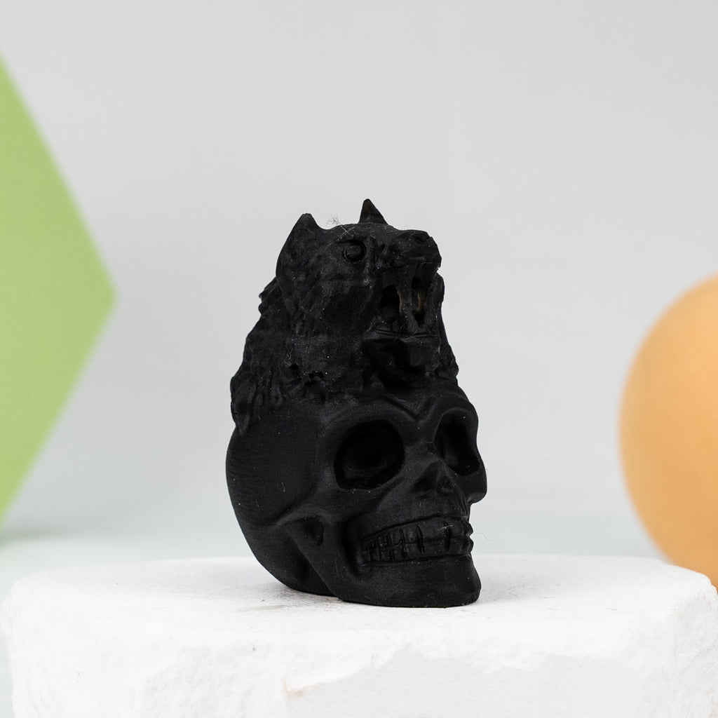 Tiger head skull Carving