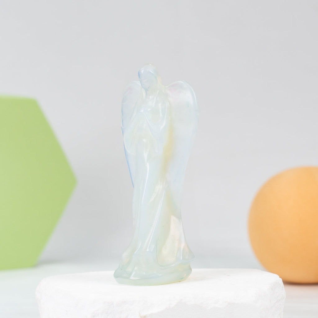 Opalite Angel Carving