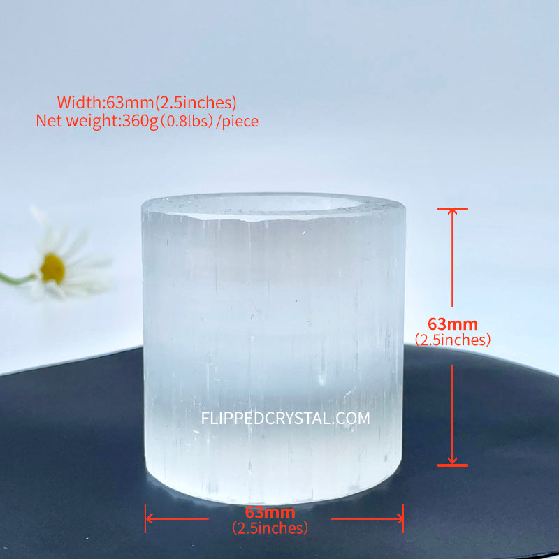Selenite Candle Holder