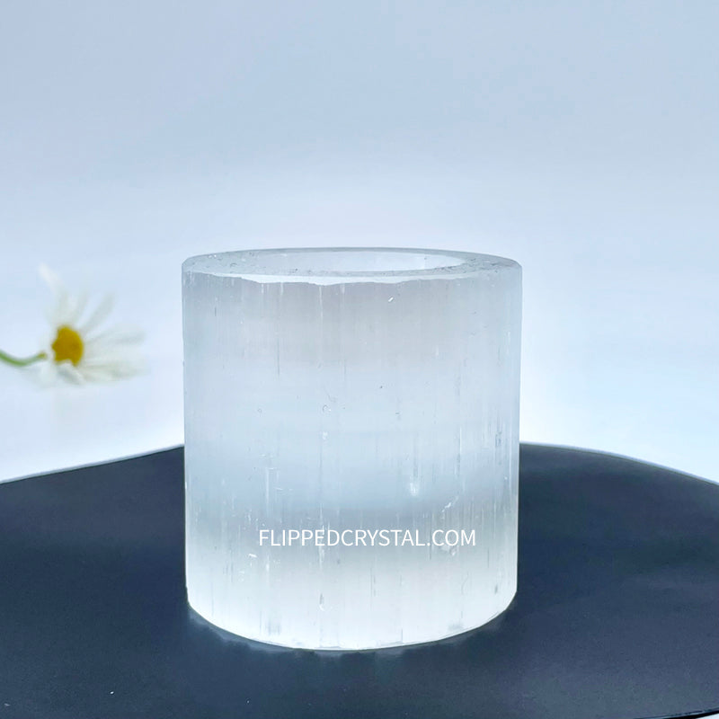 Selenite Candle Holder