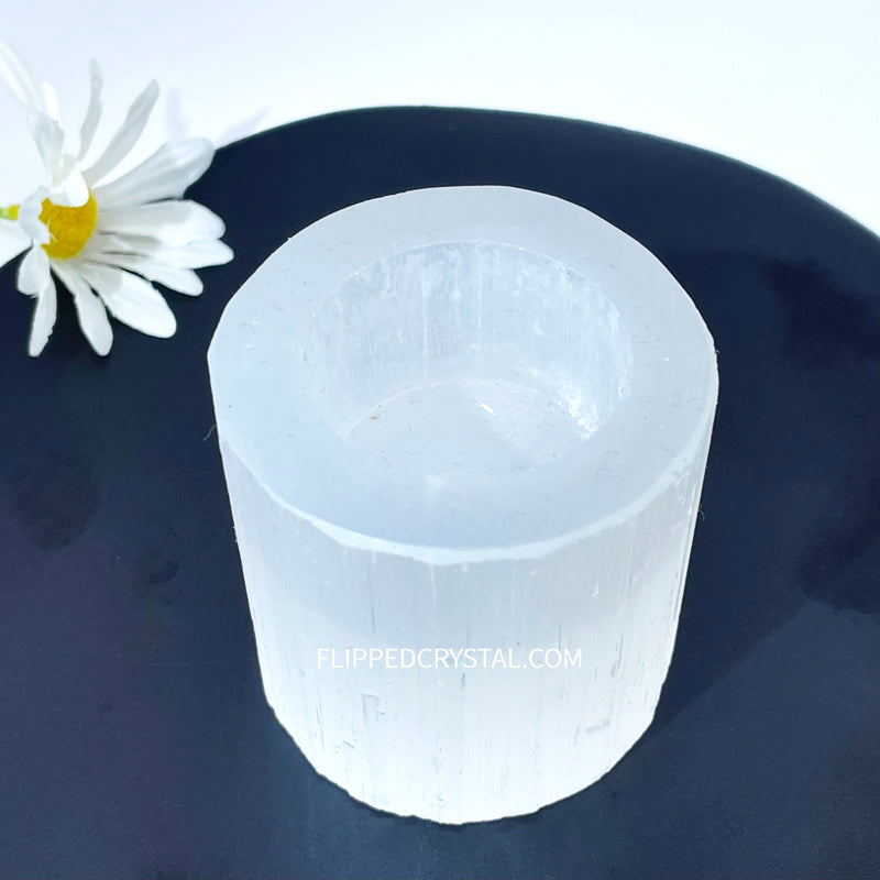Selenite Candle Holder