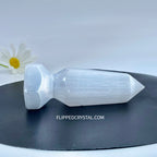 Selenite Tower With Stand