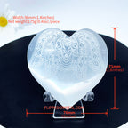 Selenite Engraving Heart