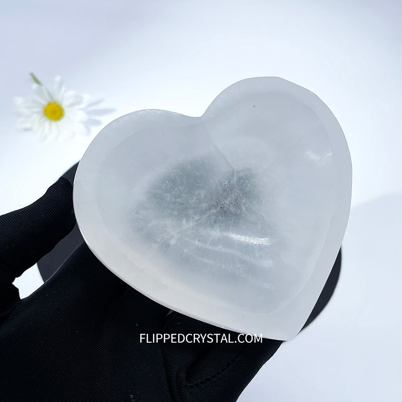 Selenite Heart Bowl