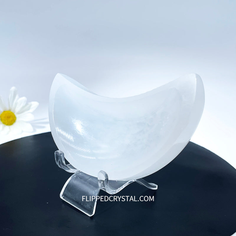 Selenite Moon Bowl