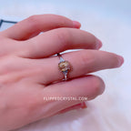 Godlen Rutilate Ring