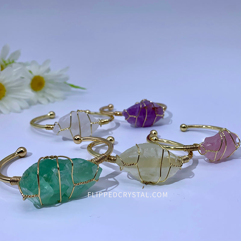 Crystal Rough Bangle