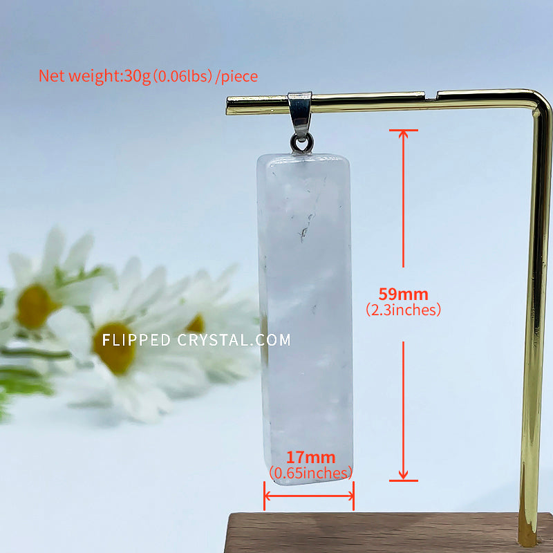 Clear Quartz Cylinder Pendant